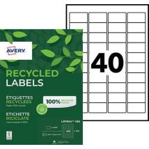 4000 Stücke Etiketten Laser, Recycelt, Weiß, 45,7 X 25,4 Mm - Avery,