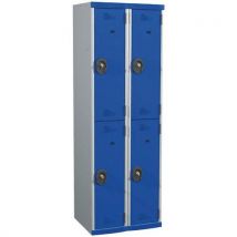 Garderobe Eint. 2 Säulen 2p H1800 X B600 X T500 Mit Schlüssel, Grau/blau,