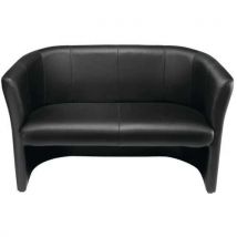 Tiefer Sessel Club 2 Plätze Schwarz Schwarz,