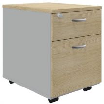 Quadrifoglio - Rollcontainer Praktica 2 Schubladen Eiche,