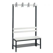 CP - Banc Pvc À Patère Simple Face À Dossier+grille L1000,