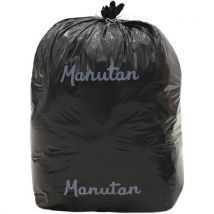 Lot De 500 Sacs-poubelle Manutan 20 Microns 30 L Coloris Noir,