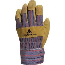 12 Paare Docker-handschuh, Spaltleder/leinen Be 10,