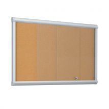 Vanerum - Innenvitrine Mit Schiebetüren Leader - Korkrückwand - Tür Aus Sicherheitsglas