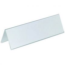 25 Pièces Porte-nom Chevalet De Table Pvc 105x297mm, - Durable