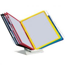 Durable - Schreibtisch- Oder Wandhalter Vario Pro - 10 Verschiedenfarbige Sichttafeln A4