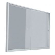 AME - Vitrine D'intérieur Portes Coulissantes - Fond Aluminium - Porte En Plexiglass