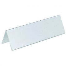 25 Pièces Porte-nom Chevalet De Table En Pvc 61x210mm, - Durable