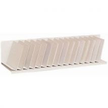 Paperflow - Vertikaler Sortierer Mit Schrägen Trennwänden Für Schränke - Grau