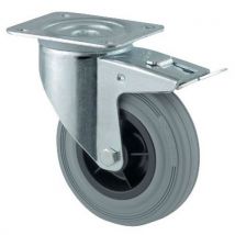 Tente - Lenkrolle Mit Platte Und Feststeller - Tragkraft 70 Bis 205 Kg - Grau