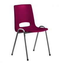 Chaise Coque Struct Gris Clair Coque Bordeaux,