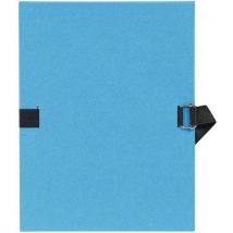 10 Pièces Chemise Dos Extensible Papier Toile Bleu Clair,