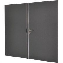 Porte Dble Battante Pleine 2750x2000- Colo Ris Anthracite, - Manutan
