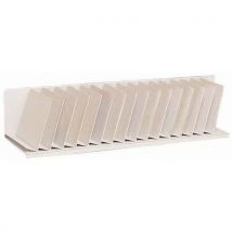 Paperflow - Vertikaler Sortierer Mit Schrägen Trennwänden Für Schränke - Grau