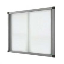 Vanerum - Vitrine D'intérieur Cube - Fond Aluminium - Porte En Verre De Sécurité