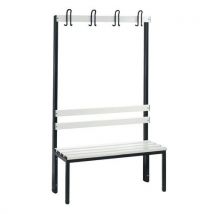 Banc Pvc À Patère Simple Face À Dossier L1000,