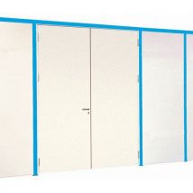 Cloison Pleine Ht2.5m Larg0.5m Montants Blancs, - Manutan