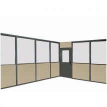 Cloison Vitree Dble Paroi Melaminee Ht 3m Larg 1,2m, - Manutan