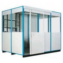Bureau D'atelier Melamine 3.04 Porte Coulissan Te Bleu,