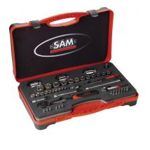 SAM - Coffret Douilles Et Accessoires 1/4 Et 1/2 - 52 Outils