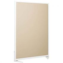 Ligne M - Akustische Trennwand 170x100cm Weiß Twist Beige,