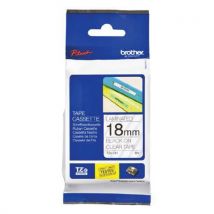 Ruban Brother_tzefx 241 18mm Laminé Flexible Noir/blanc,
