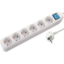 Multiprise 230v 6 Prises Avec Interrupteur Gs - Manutan, - Manutan
