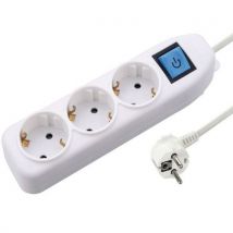 Mehrfachsteckdose 230 V 3 Aufnahmen Mit Ausschalter Gs – Manutan, - Manutan