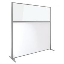Clen - Trennwand Kp+ - Melaminbeschichtet Mit Glas - Höhe 160 Cm