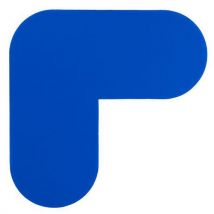 10 Pièces Autocollant Marquage Au Sol En L 200x200mm Bleu - Manutan,