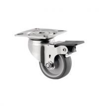 Tente - Roulette Pivotante À Platine Et Frein - Capacité 40 Kg