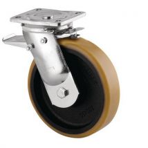 Tente - Roulette Pivotante À Platine Et Frein - Capacité 550 À 2000 Kg