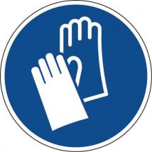 Schild Handschutz benutzen, ø 30 cm - Aluminium,