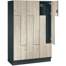 Vestiaire 6 Portes L Bois 400 L1200h1850p525,