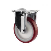 Tente - Roulette À Platine Avec Bandage Polyuréthane Sur Corps Polyamide Et Monture Zinguée