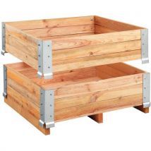5 Pièces Rehausse-palette Fixe Bois 1200x1000 X 5,