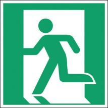 Brady - Sicherheits- Und Fluchtwegschild, Viereckig - Notausgang Links - Steif