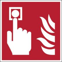 Brady - Panneau Sécurité Incendie Carré - Point D'alarme Incendie - Rigide