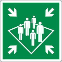 Manutan Expert - Fluchtwegschild - Sammelstelle An Bord - Aluminium