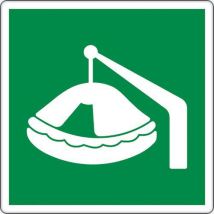 Panneau 12x12cm(radeau Sauvetage Mise À L’eau Par Bossoir ),