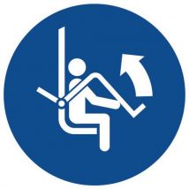 Schild 35x35 Cm (sicherheitsbügel Des Sessellifts Öffnen),
