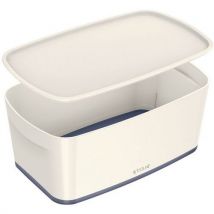 4 Pièces Boites Mybox Petit Avec Couvercle, Blanc / Gris, - Leitz