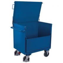 Variofit - Chariot Caisse Acier Ergonomique - 1 Paroi 1/2 Rabattable -capacité 500 Kg
