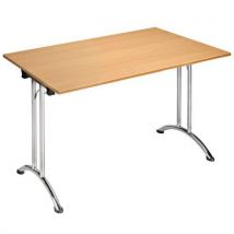 Klapptisch - Chromeline 2 - Buche/chrom - Länge 120 Cm,