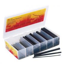 3M - Coffret 104 Manchons Thermo Rétractables - 15 Cm - Noir,