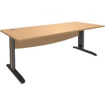 Gerader Schreibtisch Quatuor T.1315, Metallbeine, 160 Cm,