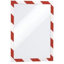 2 Pièces Duraframe Adhésif Security A4 Rouge/blanc,