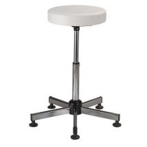 Tabouret Blanc De Labo Sur Patins,