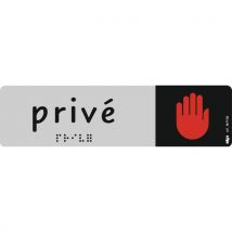 Sign - Plaque De Signalisation En Braille Avec Pictogramme 45 X 170 Mm - Privé