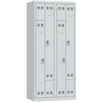 Vestiaire En L 2 Colonnes 400mm Moraillon Gris,